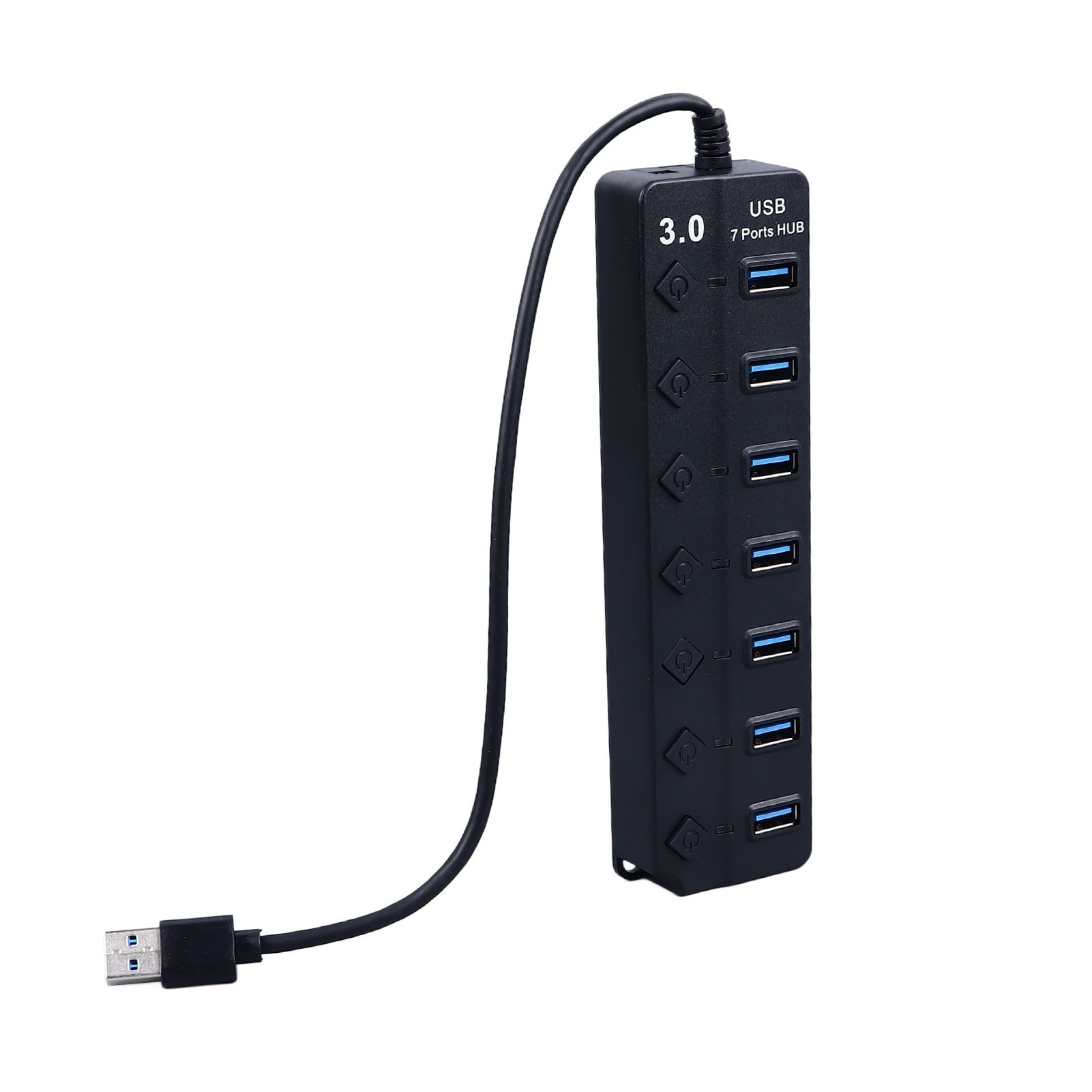USB Extender, 7 Ports USB Hub Save Power Independent Switch  for Mobile Devices