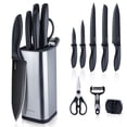 thumbnail image 1 of Juego de cuchillos de cocina RAXCO de 10 piezas de acero inoxidable con bloque, 1 of 7