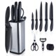 thumbnail image 1 of Juego de cuchillos de cocina RAXCO de 10 piezas de acero inoxidable con bloque, 1 of 7