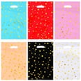 thumbnail image 5 of Party Candy Bags, White with Gold Star Pattern, 10 Pack, for Birthday Party Treats and Favors, 5 of 6