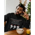 thumbnail image 2 of Tstars Mens Ugly Christmas Sweater Merry Fishmas Fishing Christmas Gift Funny Humor Holiday Shirts Xmas Party Christmas Gifts for Him Sweatshirt Ugly Xmas Sweater, 2 of 6