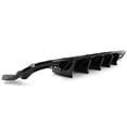 thumbnail image 6 of Ikon Motorsports Rear Diffuser Quad Exhaust Tips Compatible with 15-23 Dodge Charger IKON V2 Style Gloss Black PP Rear Bumper Diffuser Lip Shark Fins - 2PCS, 6 of 9