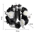 thumbnail image 4 of Guirnalda de Halloween 14 pulgadas flores rosas artificiales fantasma Sunnimix, 4 of 8
