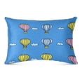 thumbnail image 2 of Hot Air Balloons and Clouds Soft Plush Pillow Cover, Zippered Design, Comfortable for Bedroom and Sofa, 2 of 9