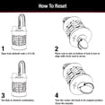 thumbnail image 2 of Master Lock School Locker 4 Letter Dial Resettable Combination Lock, Color Variety, 2 of 8