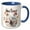 Blue/White, variant on 3drose, Funny Samoyed Dog with Autumn Colors and Silly Thanksgiving Message, 11oz Magic Transforming Mug
