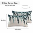 thumbnail image 3 of Waterproof Throw Pillow Covers Set of 2, 20x12 Inch Spring Leaves Decorative Pillowcases Outdoor Pillow Slip Cushion Covers Set for Couch Tent Farmhouse Simple Botanical Plants Vines, 3 of 7
