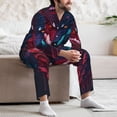 thumbnail image 7 of Daiia Cool Wolf Head for Men's Long-Sleeved Pajama Set – Soft & Comfortable Sleepwear Button-Up Pajamas Cozy Lounge Wear-, 7 of 7