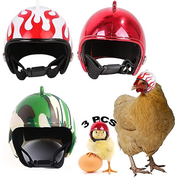 Casco de pollo 3 piezas Casco para mascotas Casco de plástico para pollo Casco de seguridad para mascotas Adorable Casco para mascotas Divertido Casco de seguridad para mascotas para pollo Pato - dontodent Kuyhfg Sin marca