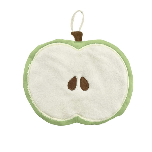 Yhmxh Utensilios de cocina Toalla de mano con forma de manzana, ideal para colgar sin que se desprenda. Suministros de cocina súper absorbentes. Toalla de mano cuadrada para niños.