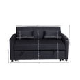thumbnail image 4 of Jopath Sleeper Sofa Bed, 3-In-1 Velvet Pull Out Couch With Armrests, Storage Pockets And 2 Pillows, Adjustable Backrest, Sofa Bed Couch For Living Room, Bedroom Black, 4 of 8