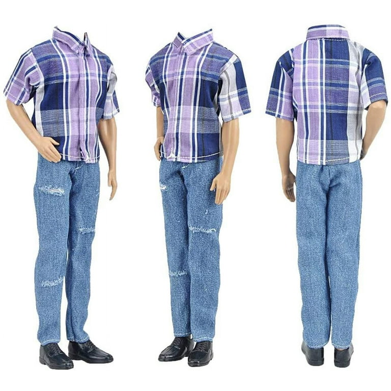 Fashion Casual Wear For 11.5 Ken Doll Jacket Trouser T-Shirt Male Doll  Clothes