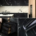 thumbnail image 5 of MaxxMarket 17.71" x 78.7" Marble Contact Paper Black/White Peel and Stick Wallpaper Thicken Self Adhesive Black Wallpaper for Countertops Cabinets Decorative Easy to Remove Upgrade, 5 of 15