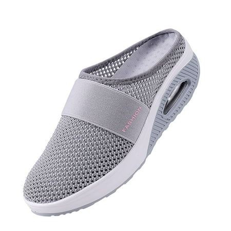 

Cglfd New Style Daily Fashion Casual Baotou Mesh Round Head Women S Wedge Slippers