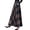 Coffee, variant on Joernso Elastic Waist Side Pockets Large Hem Plus Size Retro Skirt Autumn Winter Plaid Print High Waist A-Line Maxi Skirt Female Clothing