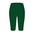 thumbnail image 6 of Capri Leggings for Women, Comdrip Leggings Women's 3/4 Summer Sports Jogging Bottoms High Elastic Waist Yoga Trousers Casual Slim Fit Running Leggings with Pockets for Women Green XL, 6 of 7