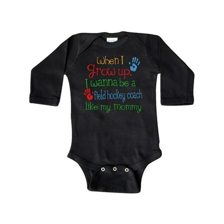 

Inktastic Field hockey coach Like Mommy Gift Baby Boy or Baby Girl Long Sleeve Bodysuit
