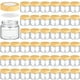 thumbnail image 1 of Frascos de vidrio Layhit, 96 unidades, transparentes, 60 ml, con tapas y etiquetas, 2 oz, 1 of 7