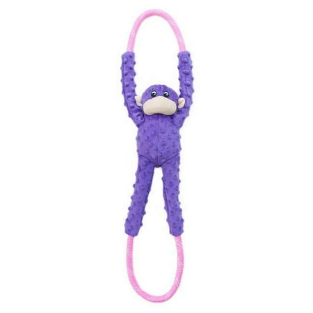 UPC: 0818786018054 | ZippyPaws 817075 Monkey Rope Tugz Dog Toy  Purple – Large