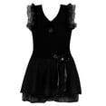 thumbnail image 3 of DPOIS Girls Kids Ruffled Sleeve Ballet Dance Tutu Dress Leotard Skirt, 3 of 4