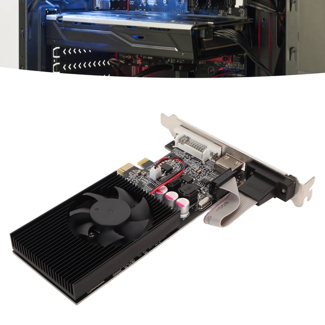 Tarjeta Gráfica Para Juegos, Funcionamiento Fluido Tarjetas Gráficas Para Computadora Silencio Instalación Fácil Soporte DVI VGA GT210 1G DDR3 64 Bits Para Multimedia