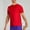 Red, variant on Elvqul Short Sleeve Shirts for Men Black Mens Solid Pullover Tops Casual Stylish Round Neck Shirts