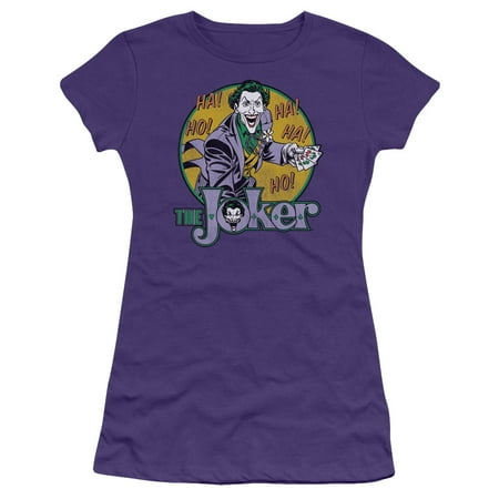 

Dc - The Joker - Juniors Teen Girls Cap Sleeve Shirt - Medium