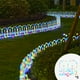 thumbnail image 1 of Valla De Plástico Luces solares para vallas de exterior, de plástico multicolor, 38 x 20 cm, impermeables, paquete de 8, para jardín y paisajismo JASKFLY, 1 of 7
