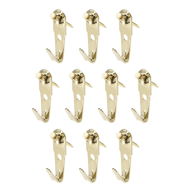 Unique Bargains Picture Hangers, Photo Frame Hanging Hooks Kit w Nails for Wall Mounting, Holds 30 lbs, 10 Pcs