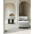 thumbnail image 2 of Bartow Woven Fabric Solid Wood Accent Chair in Ivory & Black - Set of 2, 2 of 12