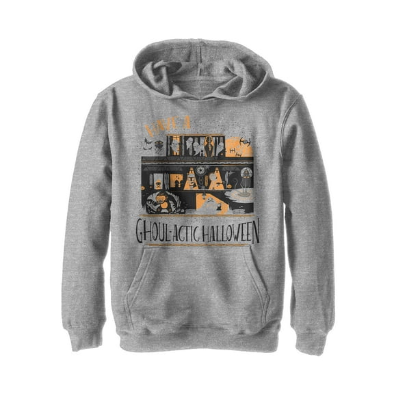 Boy's Star Wars Halloween Ghoulactic Haunted House  Pull Over Hoodie Athletic Heather Large
