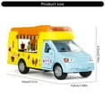 thumbnail image 3 of Interaction Fast Food Truck Pull Back Car Toy Safe Pretend Play Model Vehicle, 3 of 10