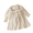 Apricot, variant on LYMAYTER Girls Toddler Long Sleeve Cotton Dress Girls Solid Color Floral Embroidery Ruffled Daily Dress 1-7Y