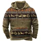thumbnail image 4 of Sudadera con capucha de estilo tribal vintage para hombre, sudadera holgada informal para primavera y otoño, ropa de calle a la moda, tops de gran tamaño, 4 of 5