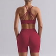 thumbnail image 4 of mgoYE Workout Sets for Women Women Workout Sets 2 Piece Outfits Tank Tops Tummy Control Shorts Yoga Gym Active Wear Clothing Set(Red,S), 4 of 6