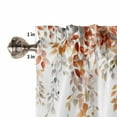 thumbnail image 5 of Fall Valances for Windows, Flowers Leaves Watercolor Leaf Autumn Botanical Rod Pocket Short Window Valance Curtains Holiday Window Treatment for Kitchen Living Room Bathroom, 42"x18", 5 of 6