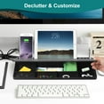thumbnail image 5 of DOLLAR BOSS Deskboard Buddy Desk White Board with Computer Keyboard Stand, Desktop Glass Whiteboard with Storage, Black Dry Erase Board with Drawers for Home Office Desk Organizers with Accessories, 5 of 9