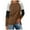 Brown, variant on SNKSDGM Fitted Long Sleeve Tops for Women Set Long Sleeve Shirts for Women Women's Loose Crew Neck Striped Splicing Fashion Casual Long Sleeve T Shirt L