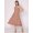 Peach, variant on HERE&NOW Women's Printed Halter Neck Dress Sleeveless Calf Length Deep Neck Flared Printed Casual Georgette Dress