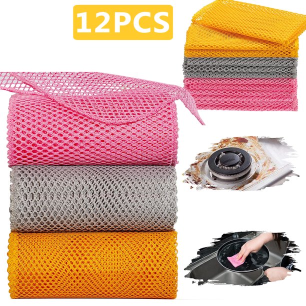 Net Dish Cloths for Washing Dishes No Odor Dishes Scrubber for Kitchen