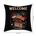 thumbnail image 2 of Diceymbol Patriotic Square Pillow Cover Machine Washable Polyester Cushion Case for Memorial Day Decor, 2 of 8