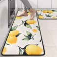 thumbnail image 2 of Kitchen Rugs Sets Of 2,Yellow Lemon Fruits White Pattern Anti Fatigue Kitchen Mat Rugs Non Slip Washable,Decorative Kitchen Floor Mats for Kitchen,Sink,Laundry,17"x47"+17"x47", 2 of 5