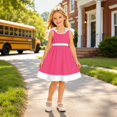 thumbnail image 2 of WERYOUNG Girls Dresses Sleeveless Crewneck Colorful Tiered Straps Back To School Dresses For Girls Kids Breathable Sundresses 7-8 Years, 2 of 4