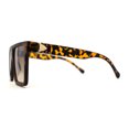 thumbnail image 4 of Squared Mobster Mafia Oversize Rectangular Sunglasses Matte Tortoise Brown, 4 of 4