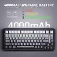 thumbnail image 5 of ATTACK SHARK M86 82 Keys Wireless Mechanical Keyboard, 75% Gasket Hot Swappable Custom Keyboard, Side Printed PBT Keycaps, RGB Backlit, Pre-lubed Switches, BT/2.4GHz/ Wired Mechanical Gaming Keyboard, 5 of 6