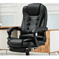 thumbnail image 2 of Silla de oficina ejecutiva con reposapiés basculante y giratorio Asiento de trabajo ergonómico con reposapiés y masaje de espalda Asiento y respaldo acolchados, 2 of 2