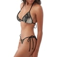 thumbnail image 2 of Lsque Butterfly Cow With Flowers Pattern Women Two Piece Swimsuit Sexy Swimwear Halter String Triangle Bikini Sets, 2 of 6