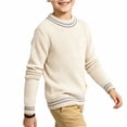 thumbnail image 5 of NORO ARK Kids Sweater (0-11 Years) Thickened Knitted High Collar Long Sleeved Acrylic Beige Size 2T, 5 of 6