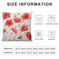 thumbnail image 5 of Nawypu  Wild Red Poppies Throw Pillow Cover Flower Floral Bloom Branch Plant Summer Home Decor Pillowcase Cushion Cover, 5 of 5