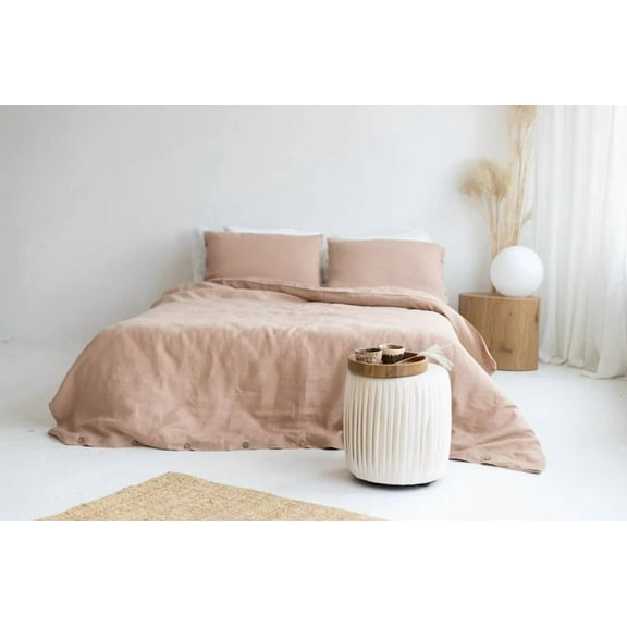 Pavish Export Linen Duvet Cover In Pink Stonewashed Natural Bedding Quilt Cover Boho Soft Donna Cover Two Pillow Twin